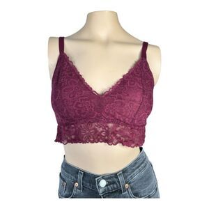 Victoria’s Secret Burgundy Lace Bralette – Size XL
